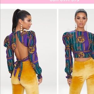 Pretty Little Thing Tie Back Blouse